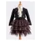  LUXE Elegant Set, Bolero, Tulle Skirt with Leopard Print, Belt, and Shirt